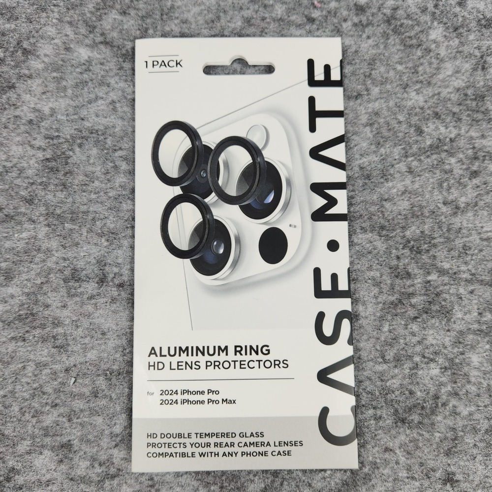 NEW Case Mate Tempered Glass Camera Lens Protector 2024 iPhone 16 Pro Max Ring